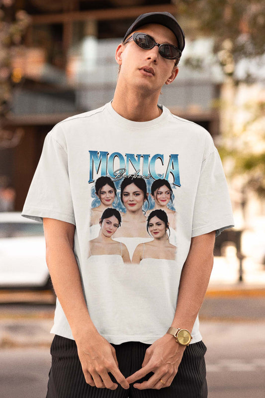 Monica Barbaro Portrait Graphic Tee - Vintage-Inspired Celebrity Fan Shirt