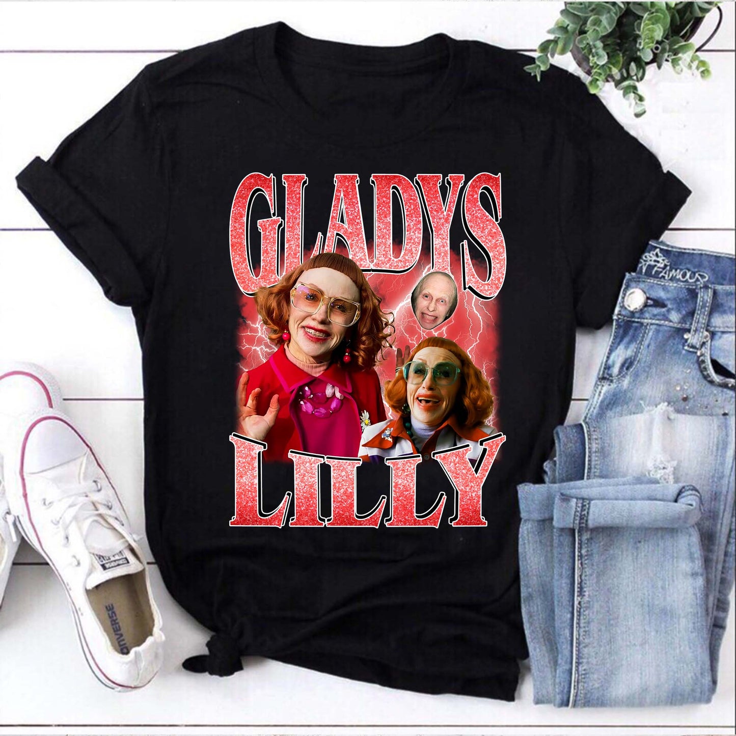 Funny Gladys Lily Character Shirt – Quirky Retro Comedy Graphic Tee