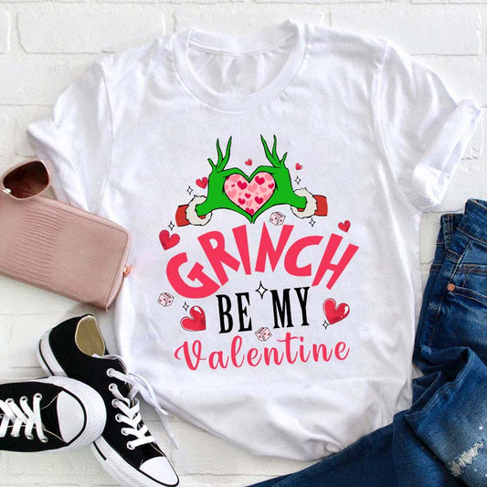 Grinch Be My Valentine Shirt Funny Christmas Valentine Tee