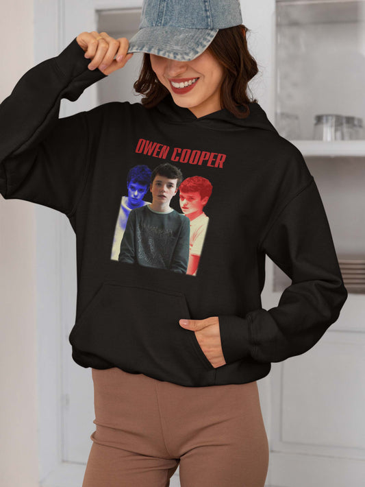 Owen Cooper Stranger Things Hoodie - Retro 3-Tone Graphic Sweatshirt