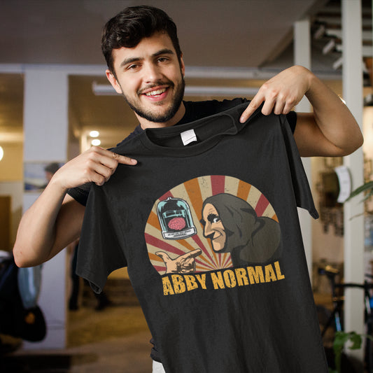 Abby Normal Funny Retro Horror T-Shirt with Brain Jar Graphic