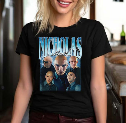 Nicholas Hoult Graphic Tee – Bold Multi-Pose Portrait Shirt for Fans