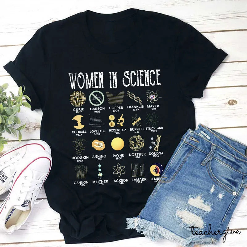 Women in Science T-Shirt - Celebrating Pioneering Female Scientists