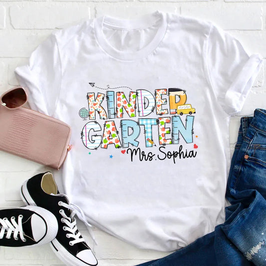 Personalized Kindergarten Teacher Shirt - Custom Mrs. Sophia Tee
