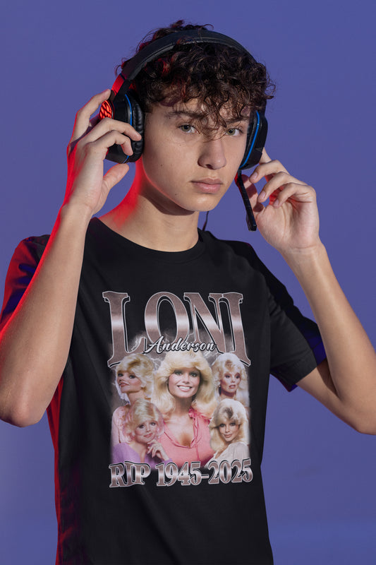 Loni Anderson RIP 1945-2025 Tribute Vintage Style T-Shirt