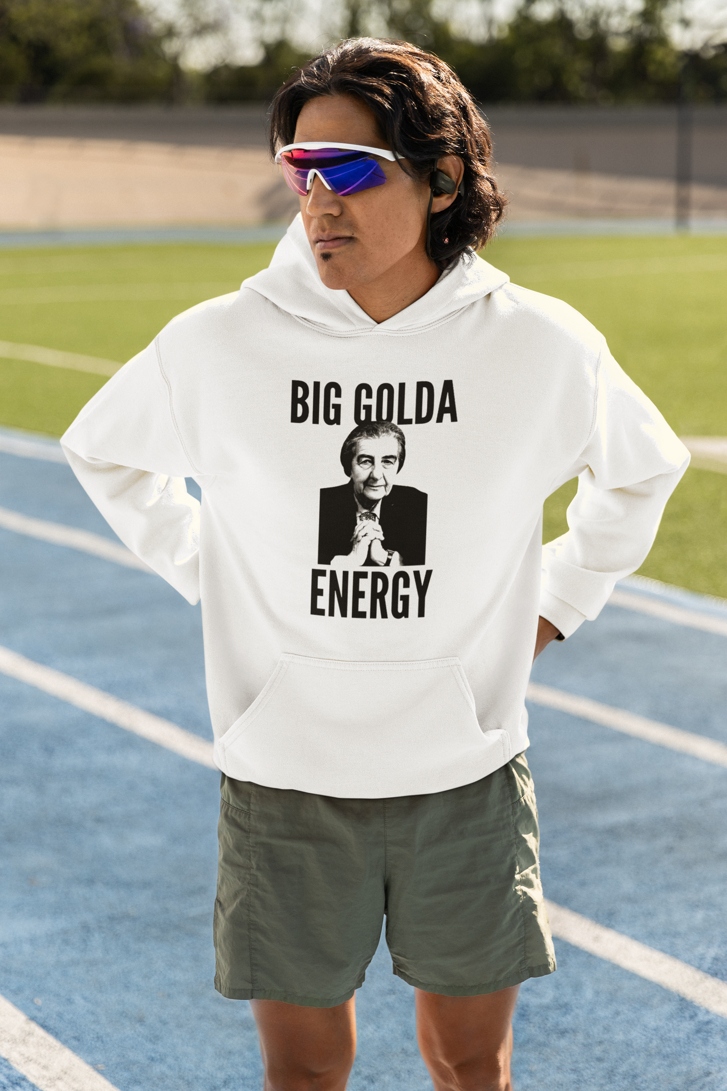 Big Golda Energy Hoodie - Bold Vintage Political Icon Sweatshirt