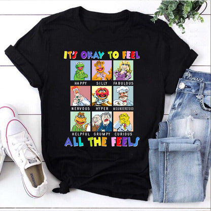 It’s Okay to Feel All The Feels Muppets Emotional Graphic Tee