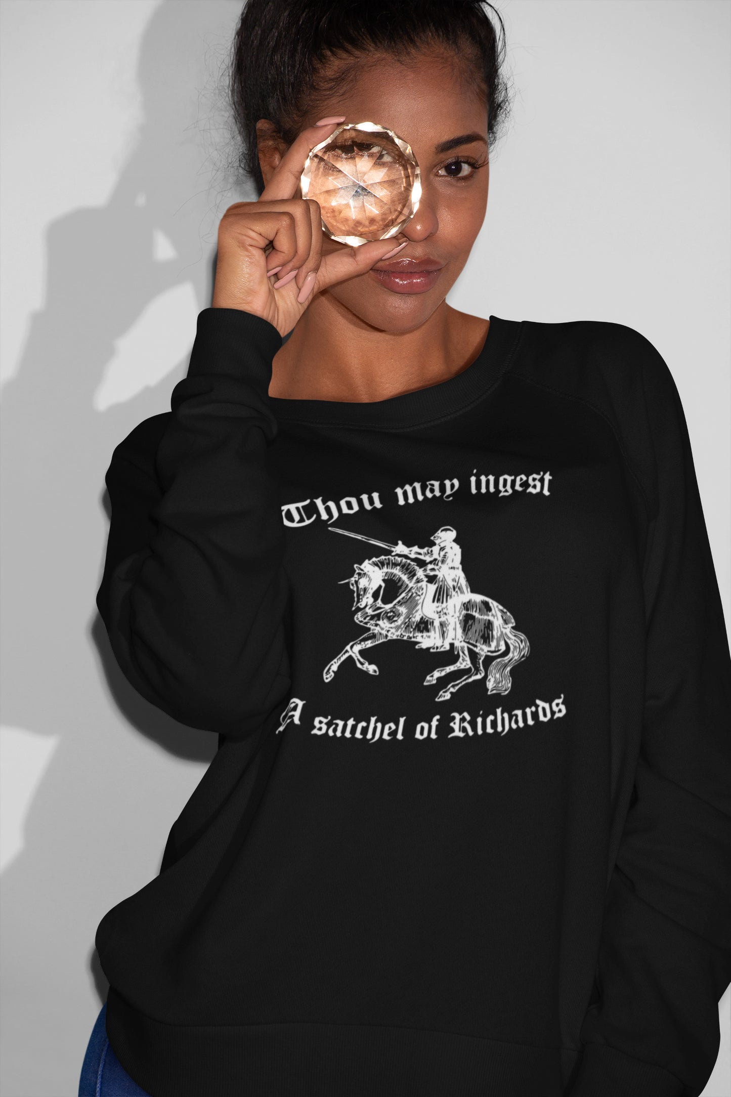 Thou May Ingest A Satchel Of Richards Vintage Knight Sweatshirt