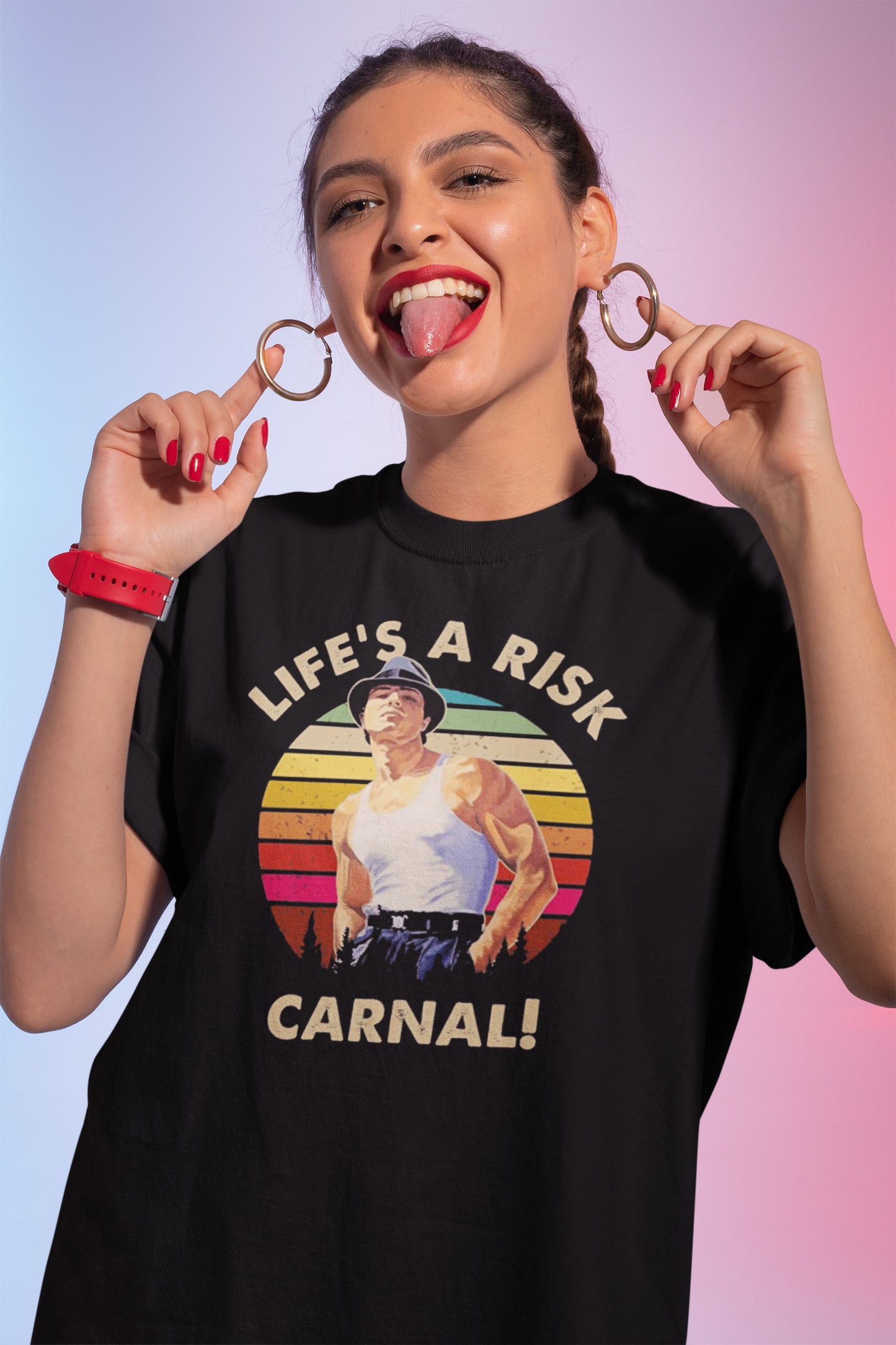 Life's a Risk Carnal Vintage Sunset Graphic Tee
