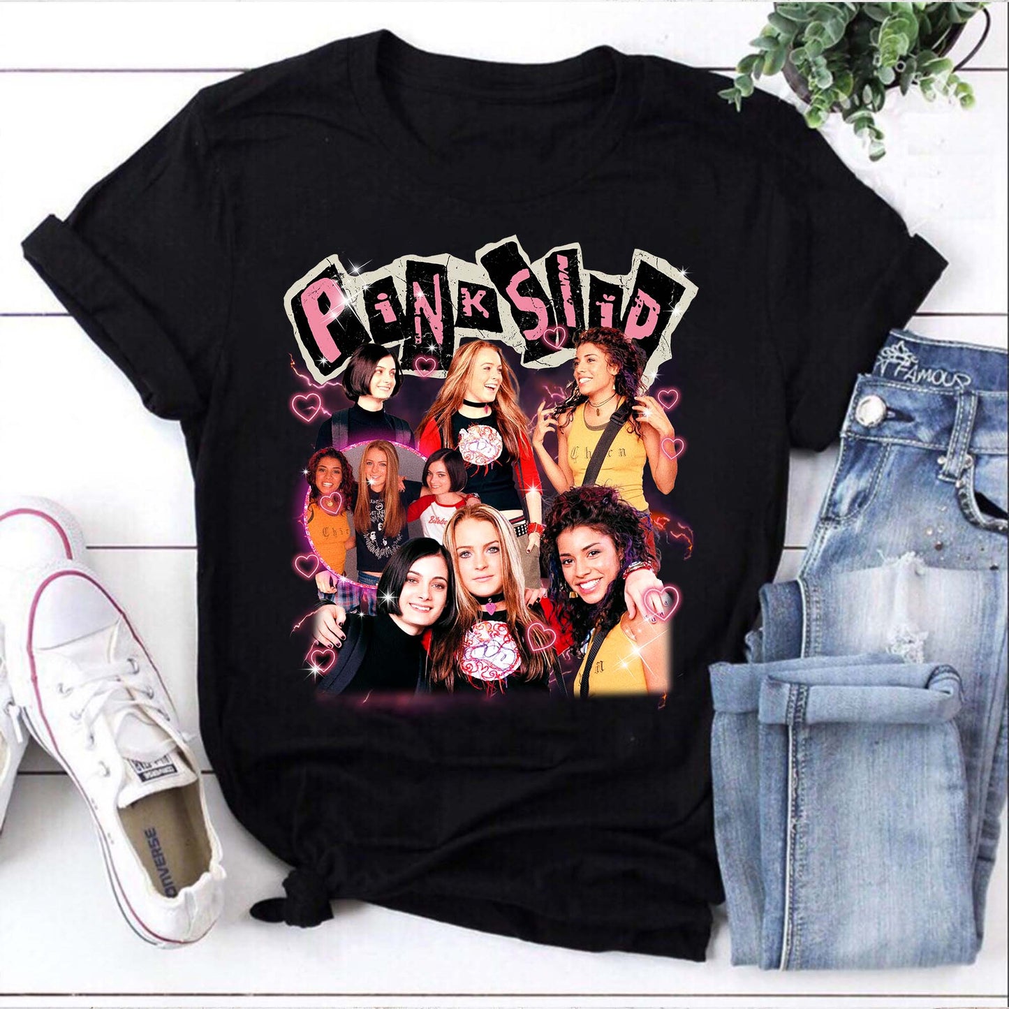 Pink Side Girl Group Retro Vintage T-Shirt Fan Tee