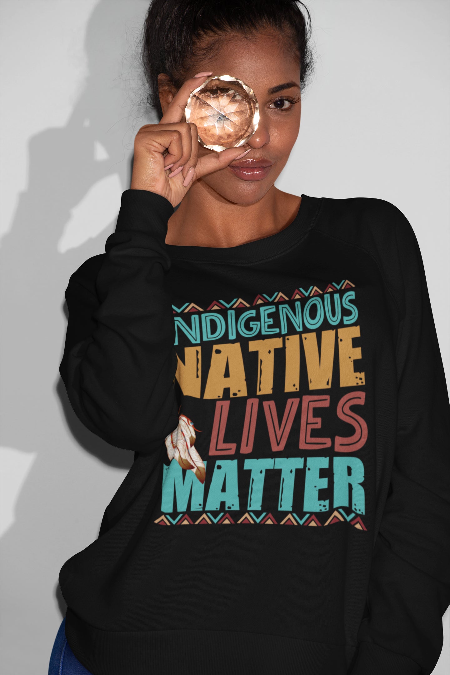 Indigenous Native Lives Matter Sweatshirt – Empowering Native Pride Graphic Pullover