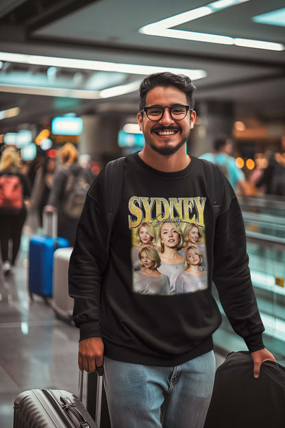 Sydney Sweeney Vintage Style Graphic Sweatshirt - Fan Art Pullover