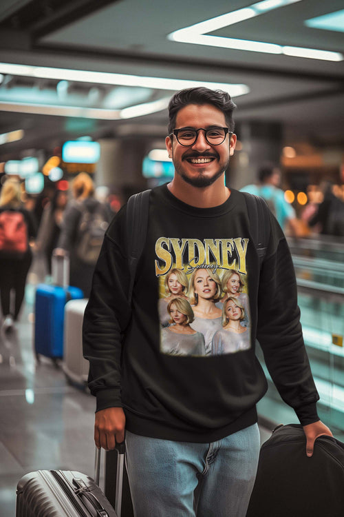 Sydney Sweeney Vintage Style Graphic Sweatshirt - Fan Art Pullover