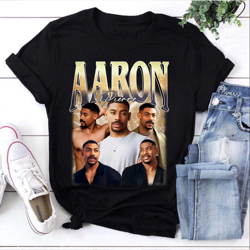 Aaron Pierre Fan T-Shirt - Graphic Tee with Multiple Portraits