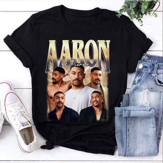 Aaron Pierre Fan T-Shirt - Graphic Tee with Multiple Portraits