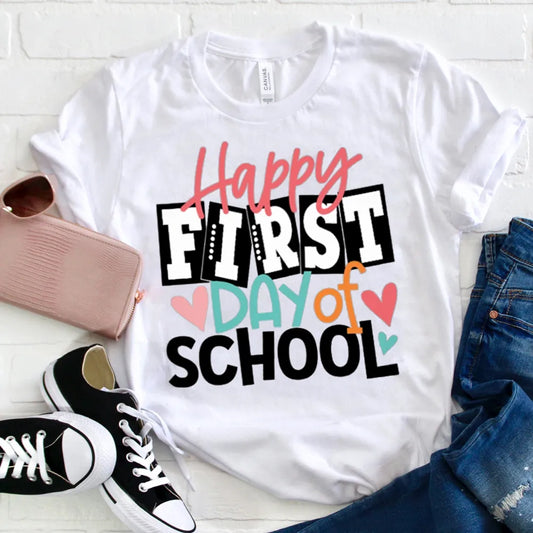 Happy First Day of School T-Shirt | Cute Kids Back to School Tee