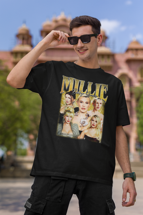 Millie Bobby Brown Collage Graphic Tee Vintage Style Fan Shirt