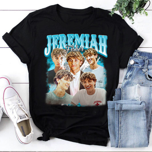 Jeremiah Fisher Collage T-Shirt - Trendy Fan Graphic Tee