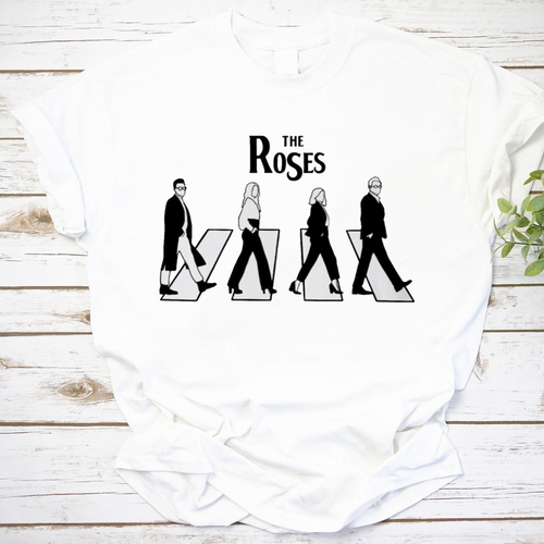 The Roses Abbey Road Style Crossing T-Shirt - Retro Music Band Tee