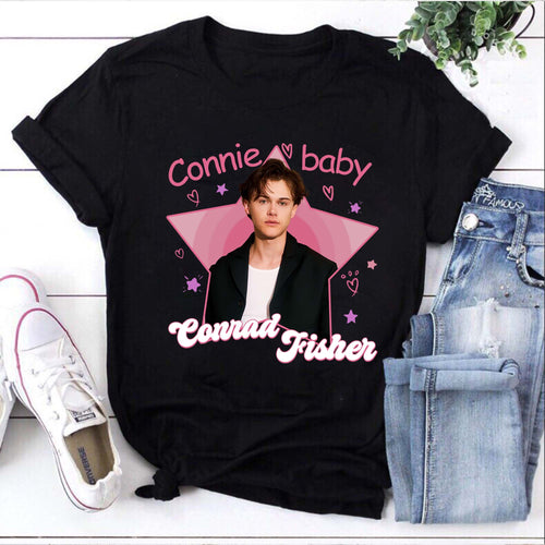 Connie Baby Conrad Fisher Fan T-Shirt - Cute Pink Star Graphic Tee