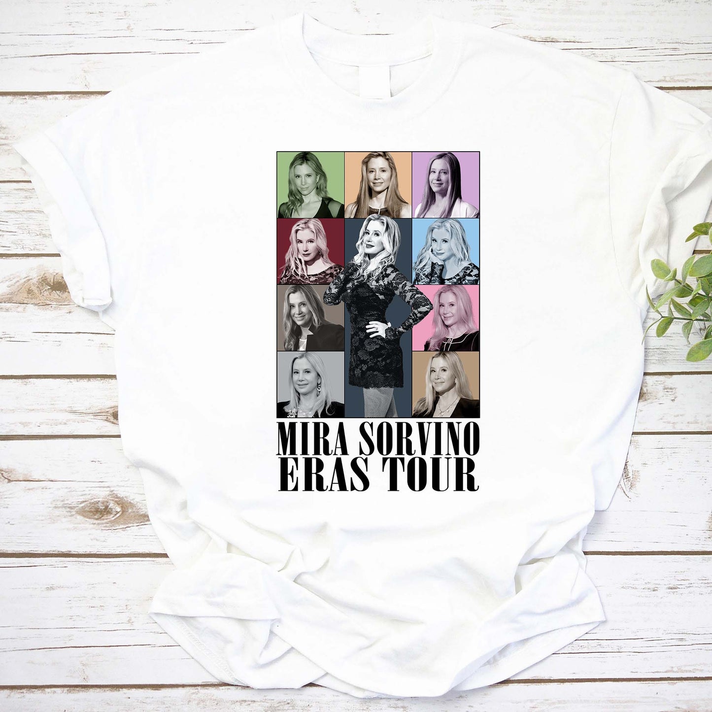 Mira Sorvino Eras Tour T-Shirt - Celebrity Photo Collage Tee