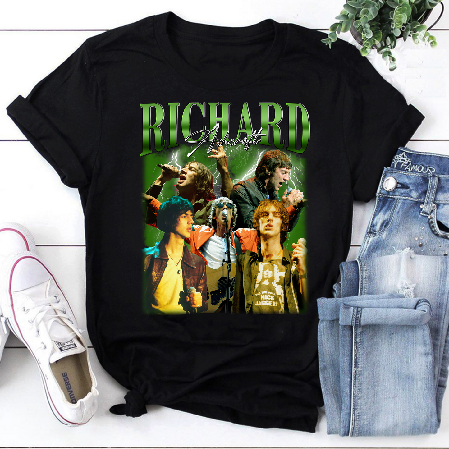 Richard Ashcroft Band Photo T-Shirt - Rock Music Concert Tee