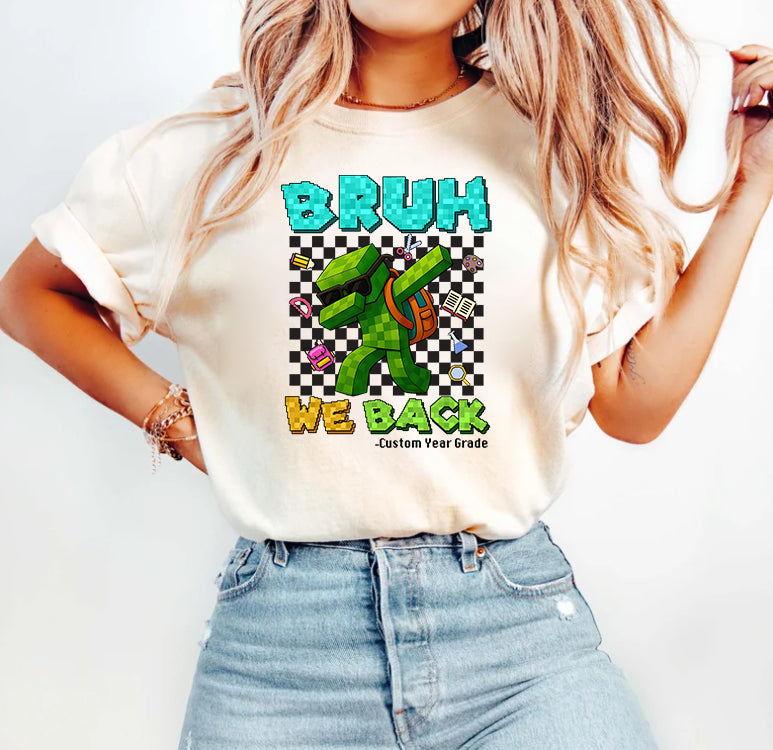 Minecraft Inspired Back to School T-Shirt for Custom Year Grade