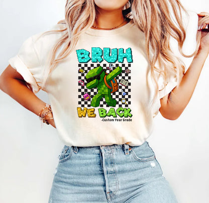 Minecraft Inspired Back to School T-Shirt for Custom Year Grade