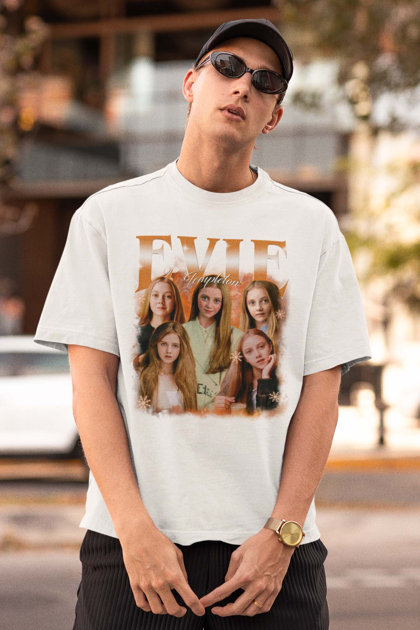 Evie Templeton Vintage Style Graphic Tee - Retro Women Portraits Shirt