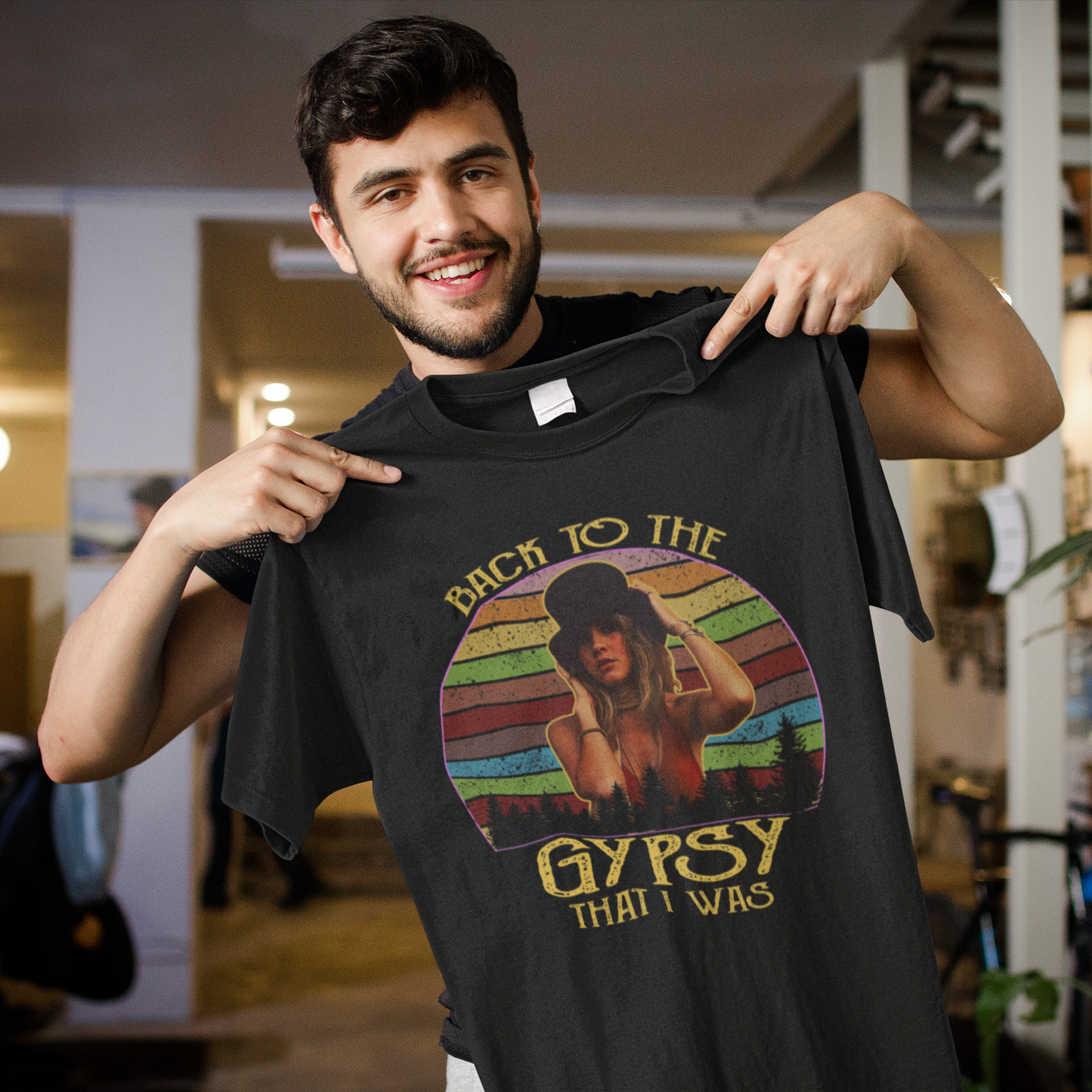 Back To The Gypsy That I Was Retro Vintage Boho T-Shirt