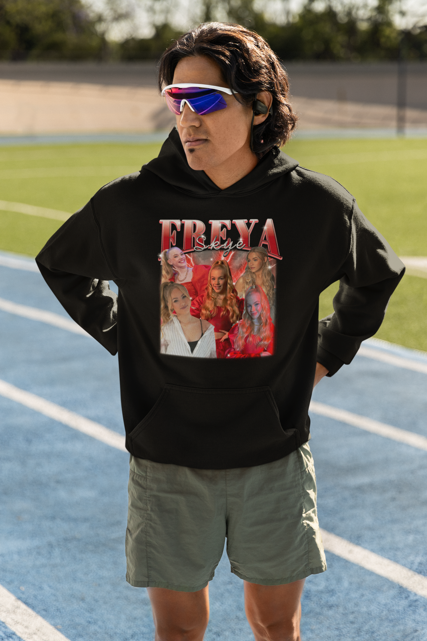 Freya Skye Fan Art Graphic Tee - Collage Style Black T-Shirt for Fans