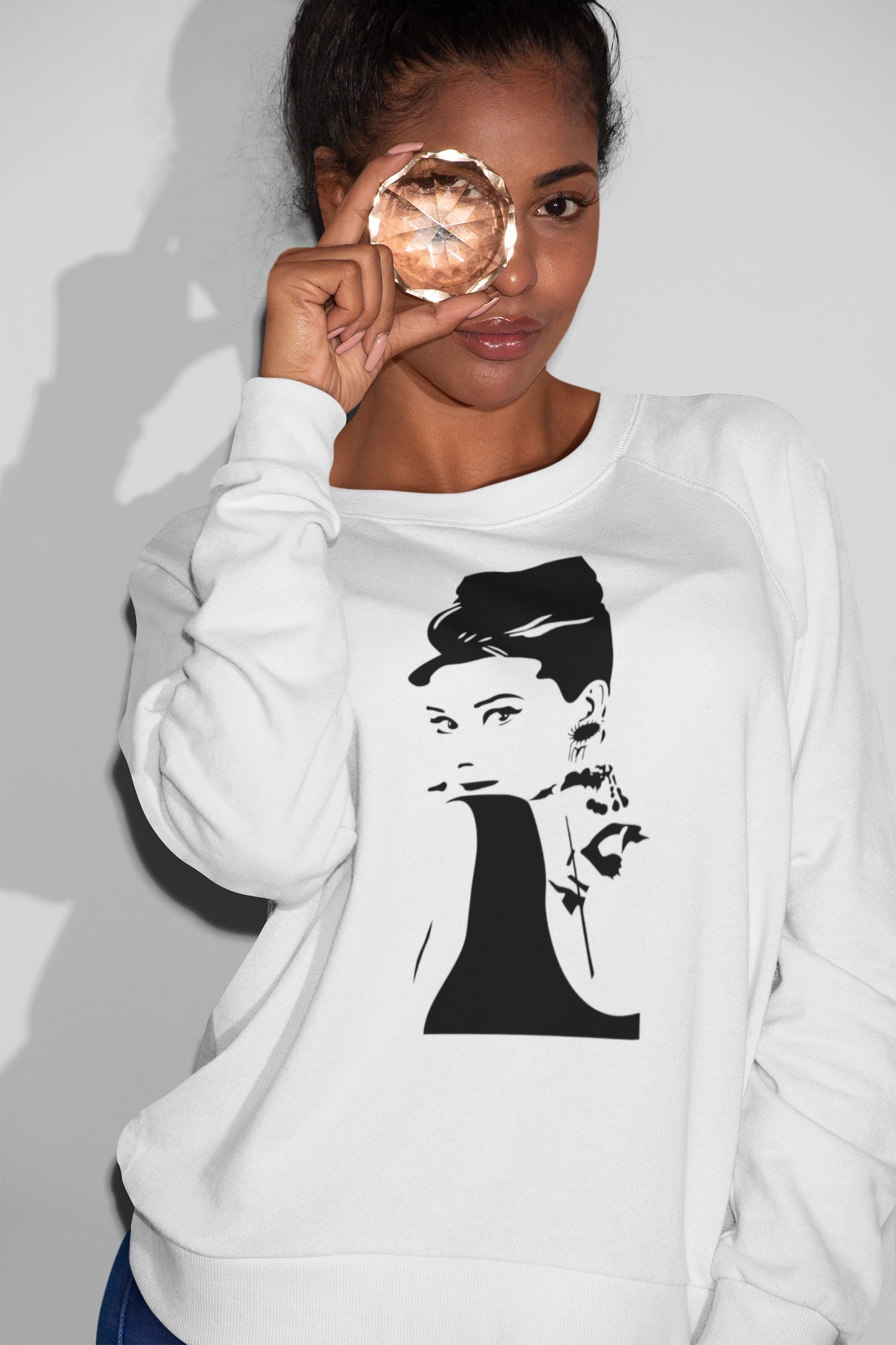 Audrey Hepburn Silhouette Classic Vintage Portrait T-Shirt