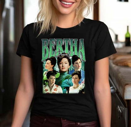 Bertha Russell Collage T-Shirt Vintage Style TV Series Tribute Tee