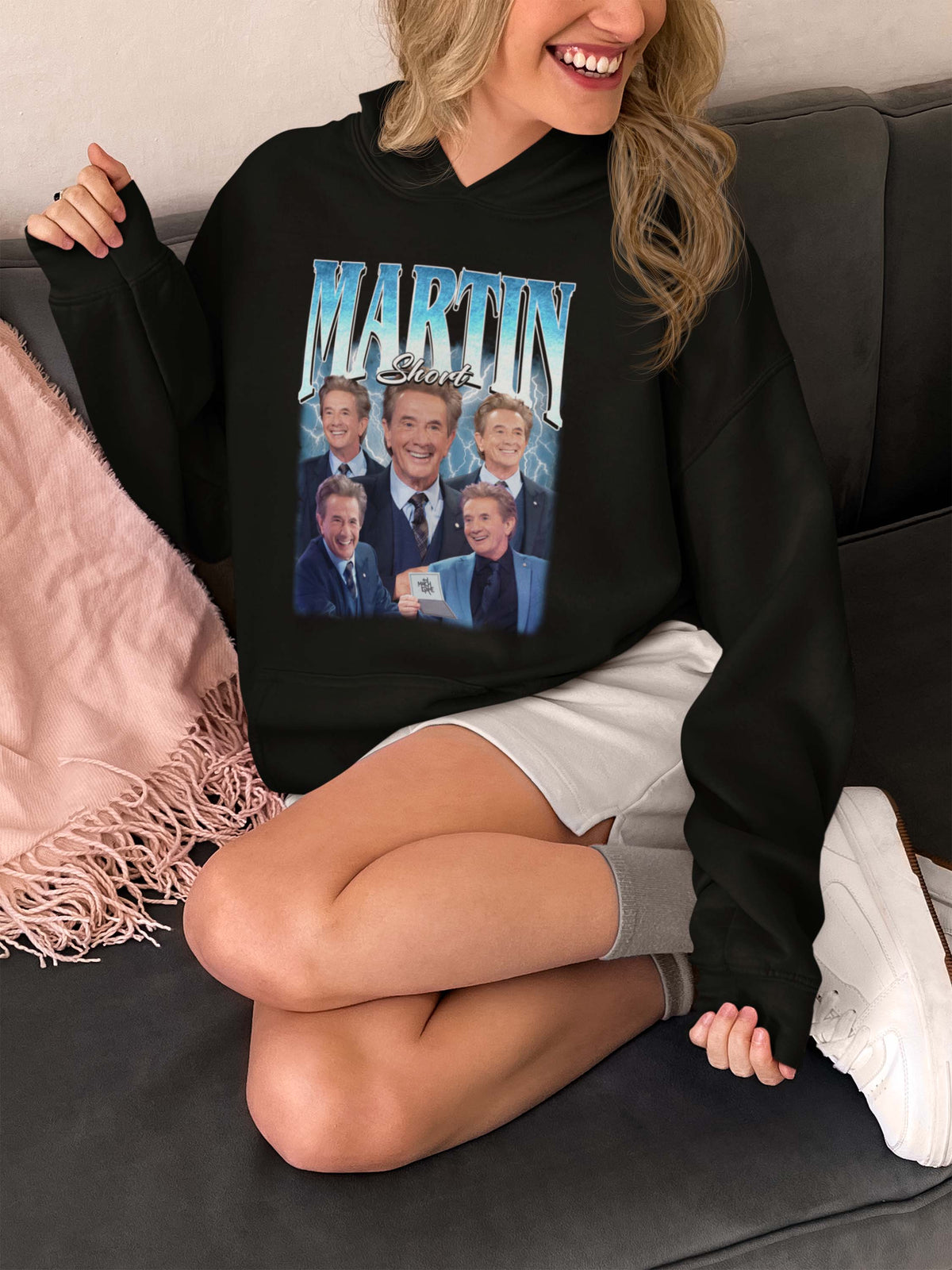Martin Short Vintage Style Collage Hoodie - Retro Celebrity Graphic Sweatshirt