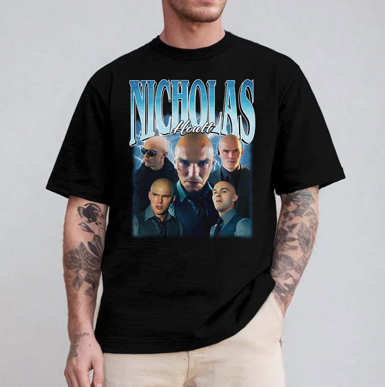 Nicholas Hoult Graphic Tee – Bold Multi-Pose Portrait Shirt for Fans