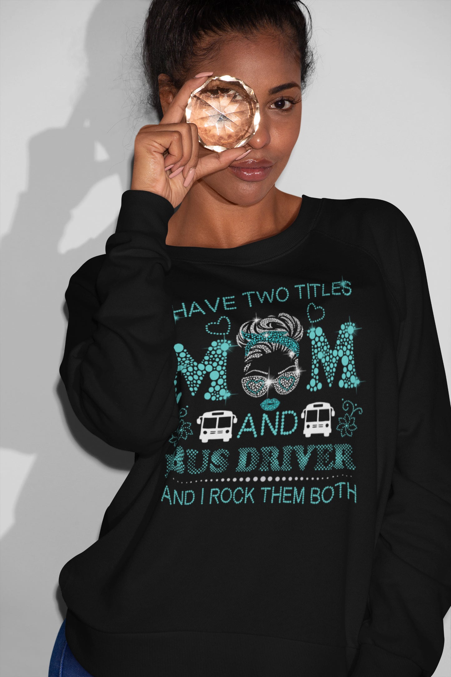 I Have Two Titles Mom and Bus Driver T-Shirt - Dual Role Mom Graphic Tee