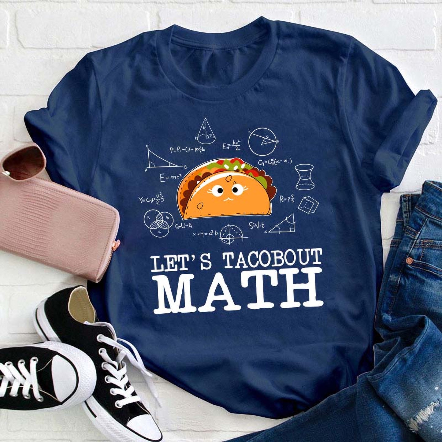 Let's Tacobout Math Funny Taco Math Lover T-Shirt
