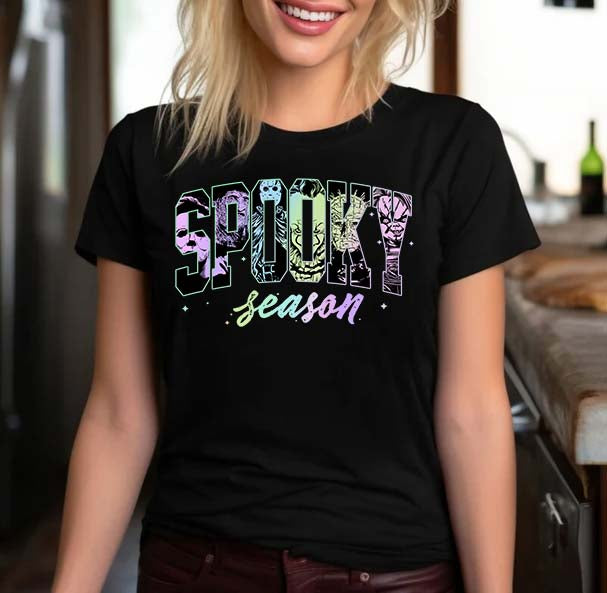 Spooky Season Horror Villains T-Shirt Halloween Graphic Tee