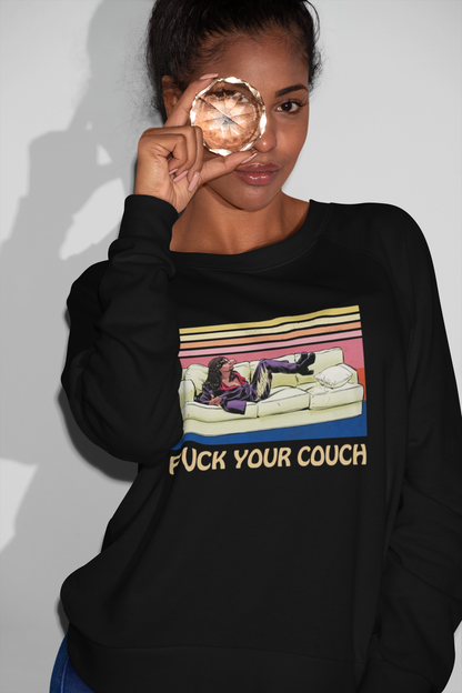 Funny Retro 'Fuck Your Couch' Graphic Tee with Vintage Vibes