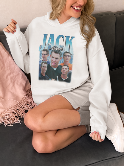 Jack Abbott Hoodie with Classic TV Character Collage Retro Style