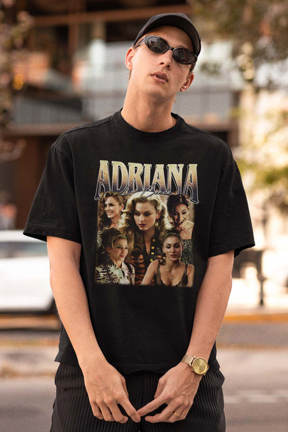 Adriana La Reina Vintage Style T-Shirt Collage Graphic Tee
