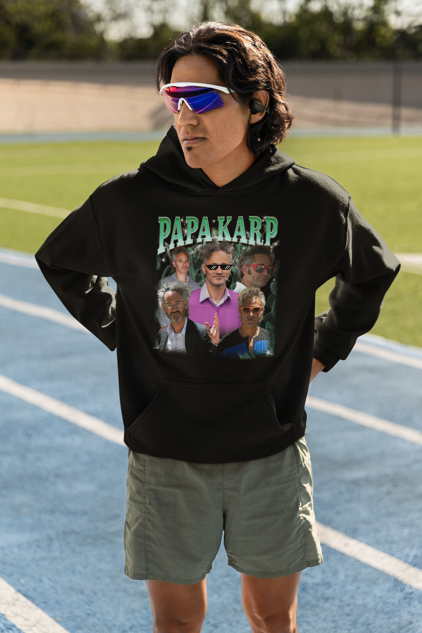 Papa Karp Funny Graphic T-Shirt - Nerdy Science Parody Design for Fans and Gifts