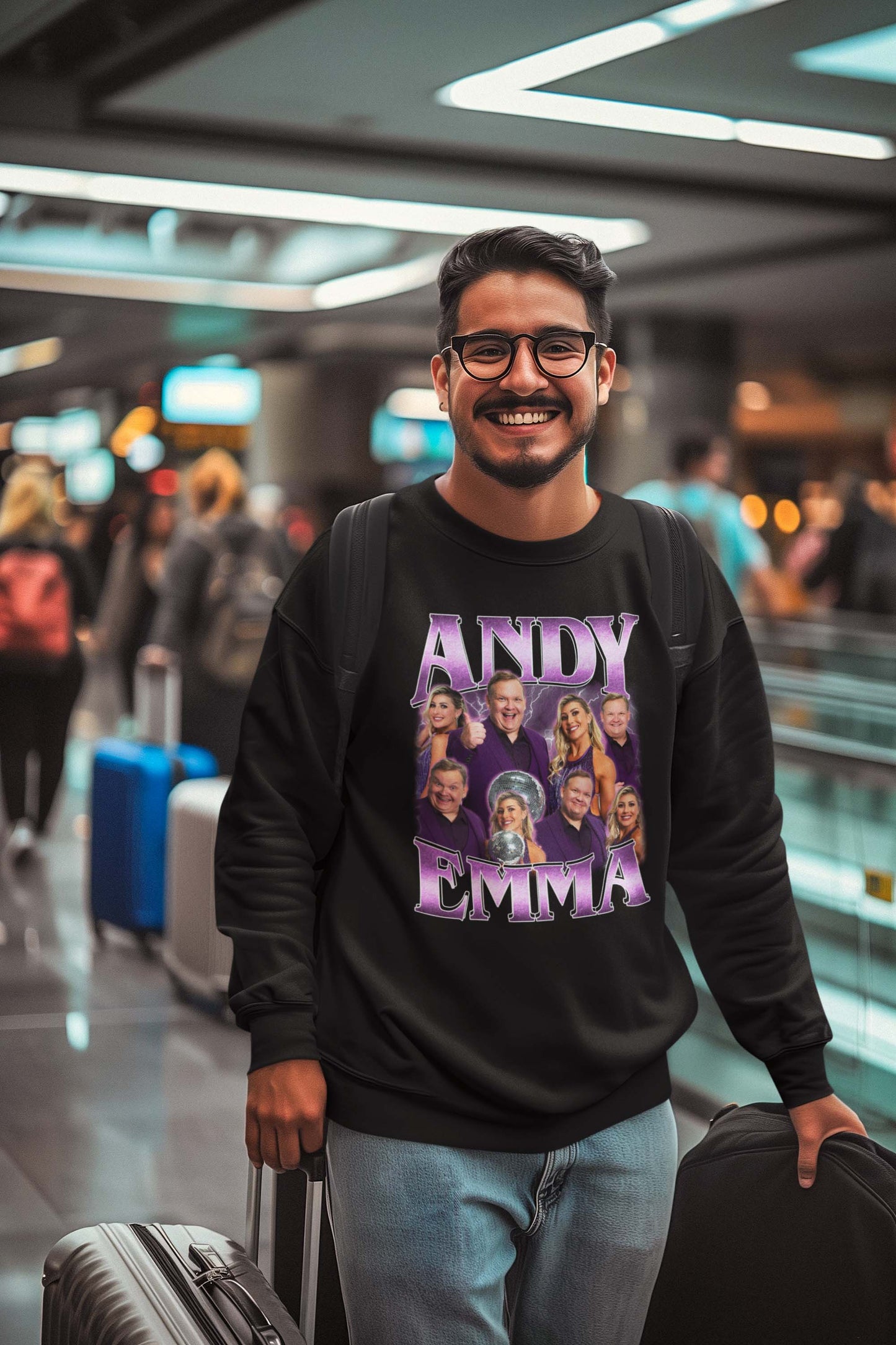 Andy & Emma Dancing Champions T-Shirt - Purple Lightning Dance Fan Tee