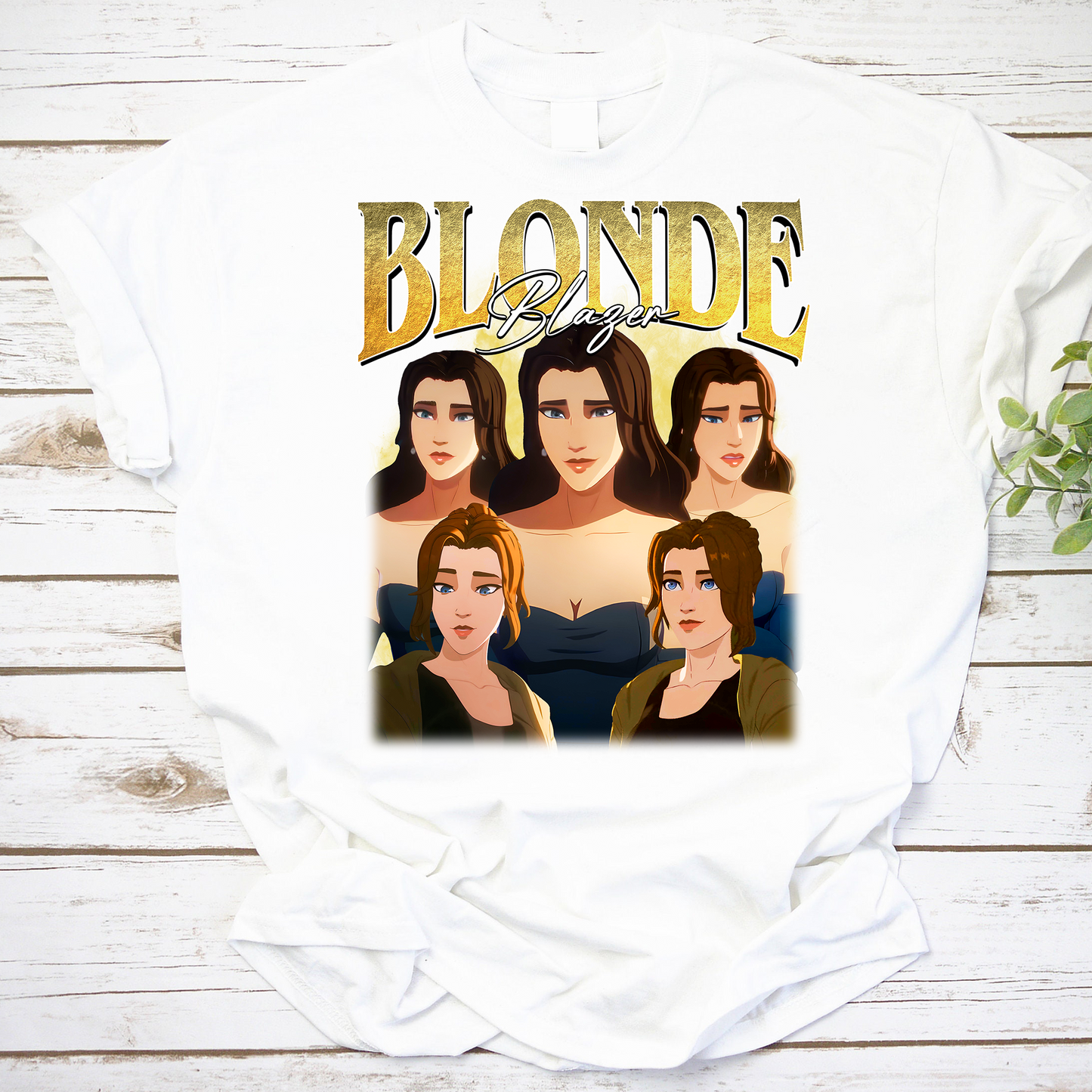 Blonde Blazer Character Art Shirt – Unique Graphic Tee for Fans