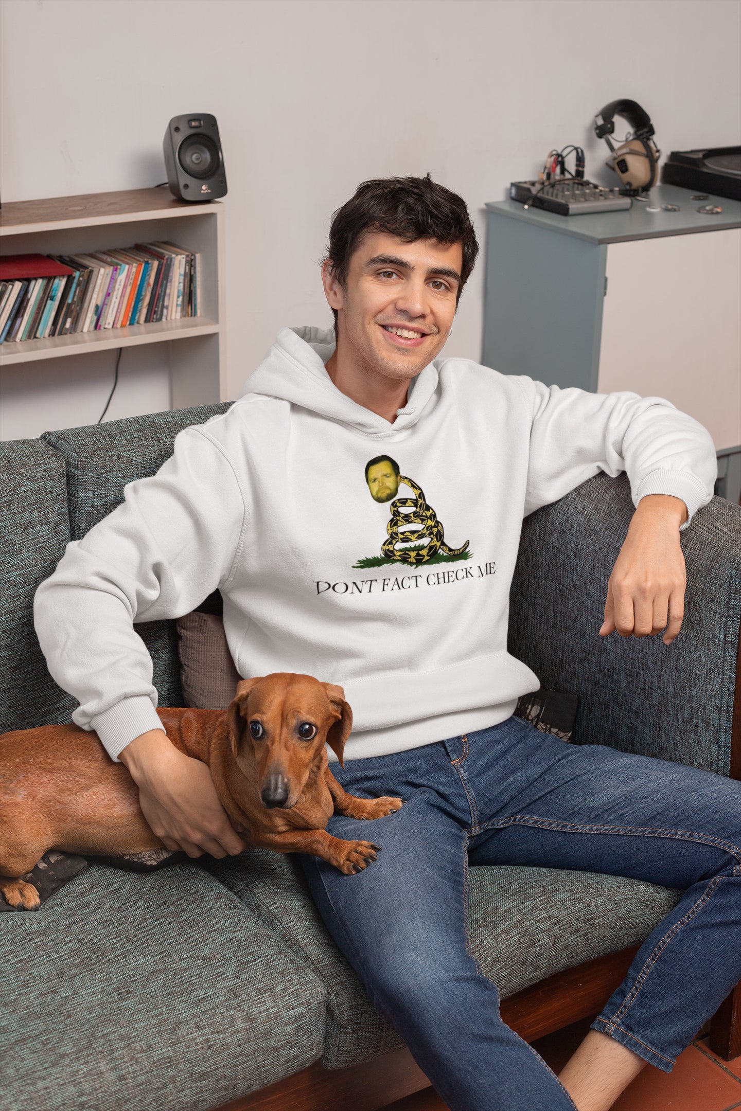 Don't Fact Check Me Funny Snake Face T-Shirt - Humorous Meme Graphic Tee