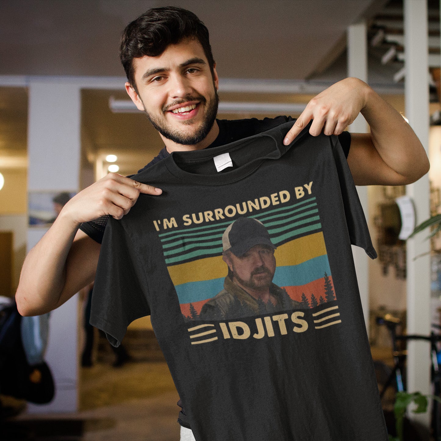I'm Surrounded By Idjits Funny Retro Supernatural Sweatshirt