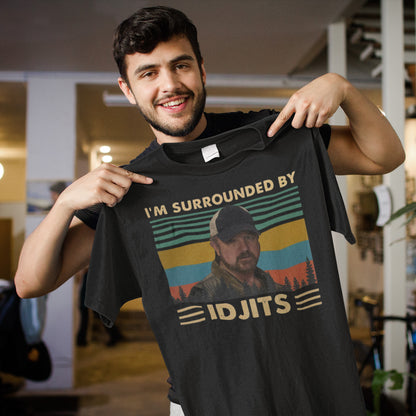 I'm Surrounded By Idjits Funny Retro Supernatural Sweatshirt