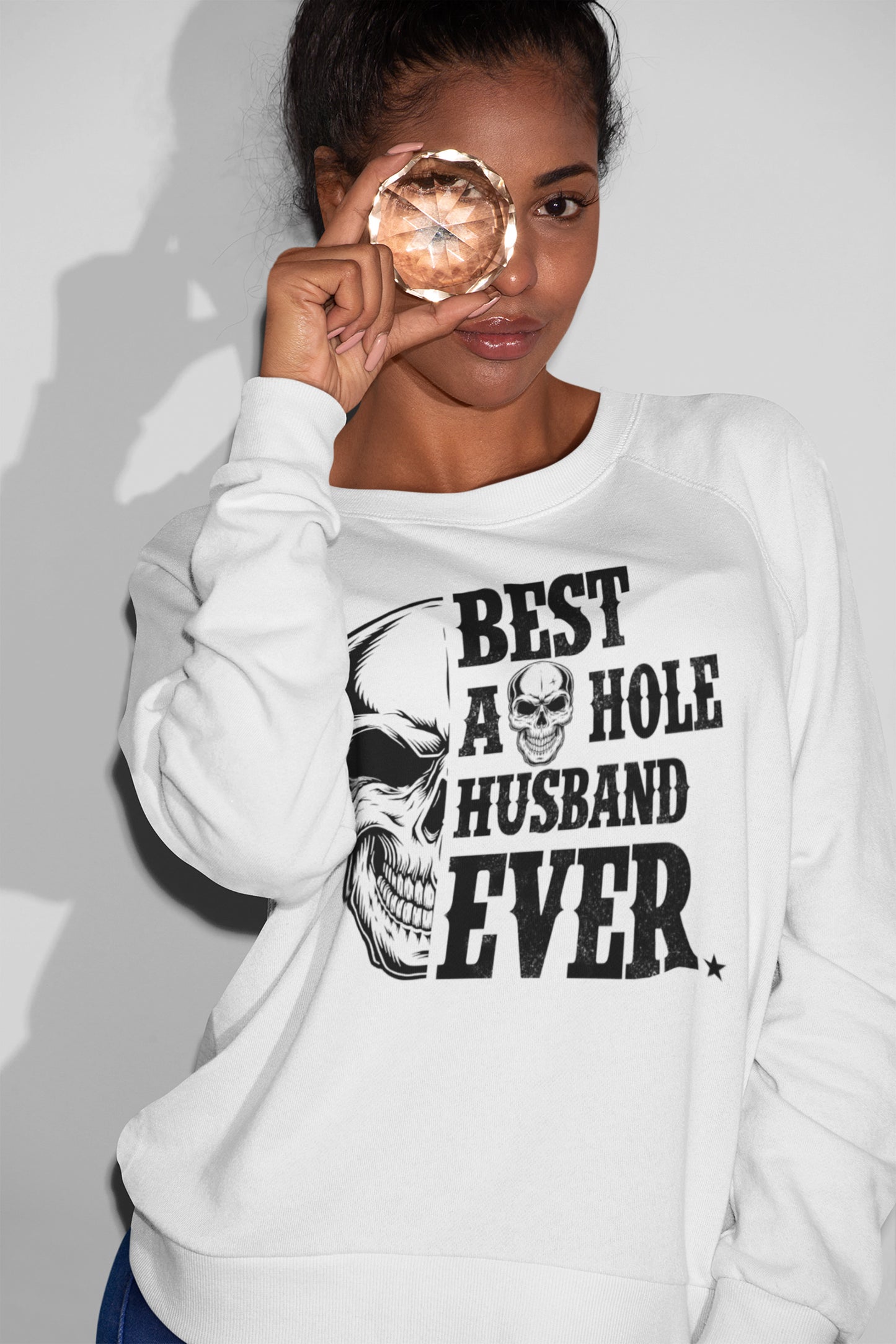 Best A-Hole Husband Ever Skull Graphic T-Shirt - Funny Husband Gift Tee