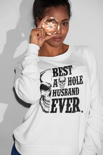 Best A-Hole Husband Ever Skull Graphic T-Shirt - Funny Husband Gift Tee