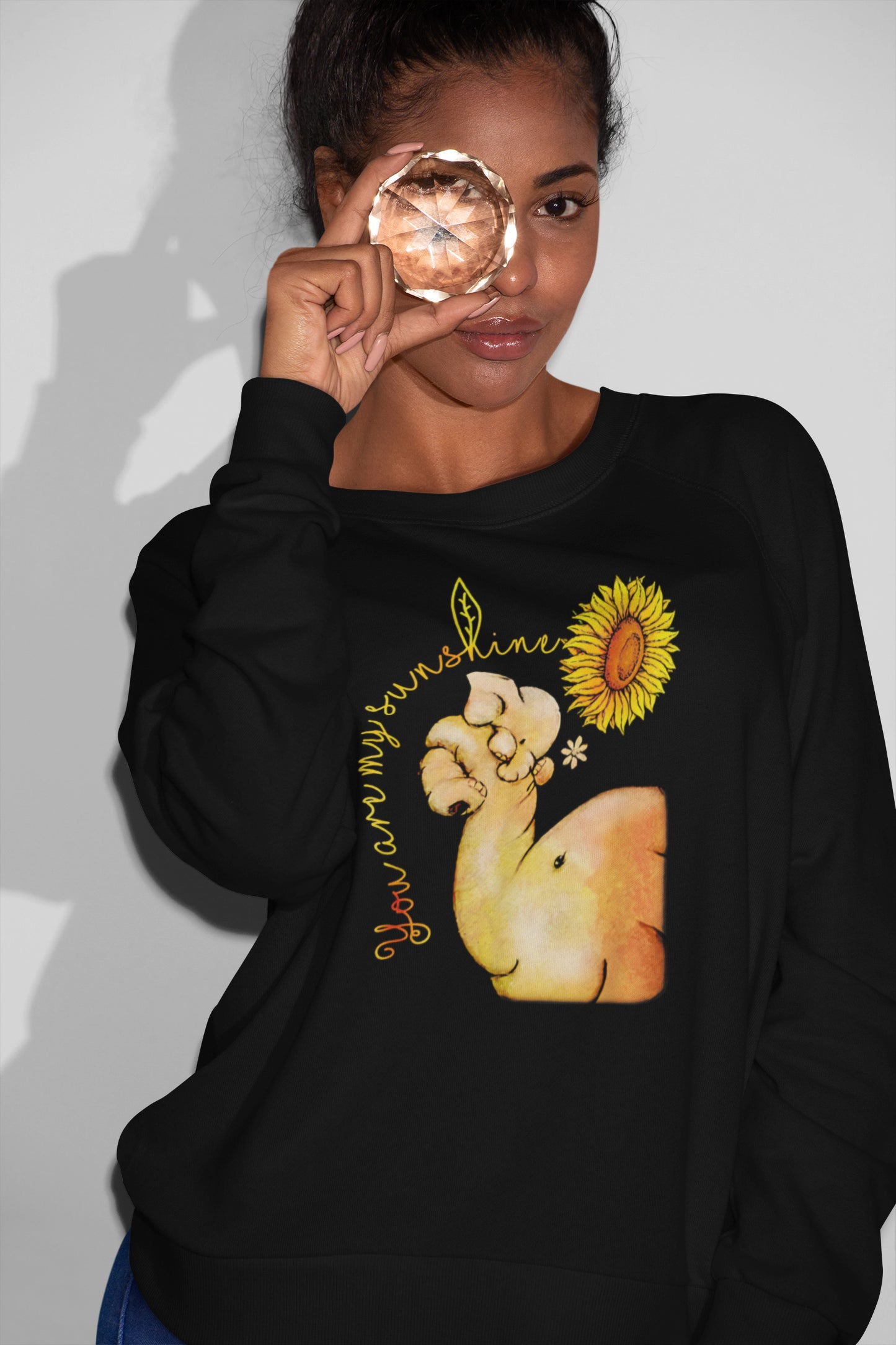 You Are My Sunshine Elephant and Sunflower Cute Animal T-Shirt